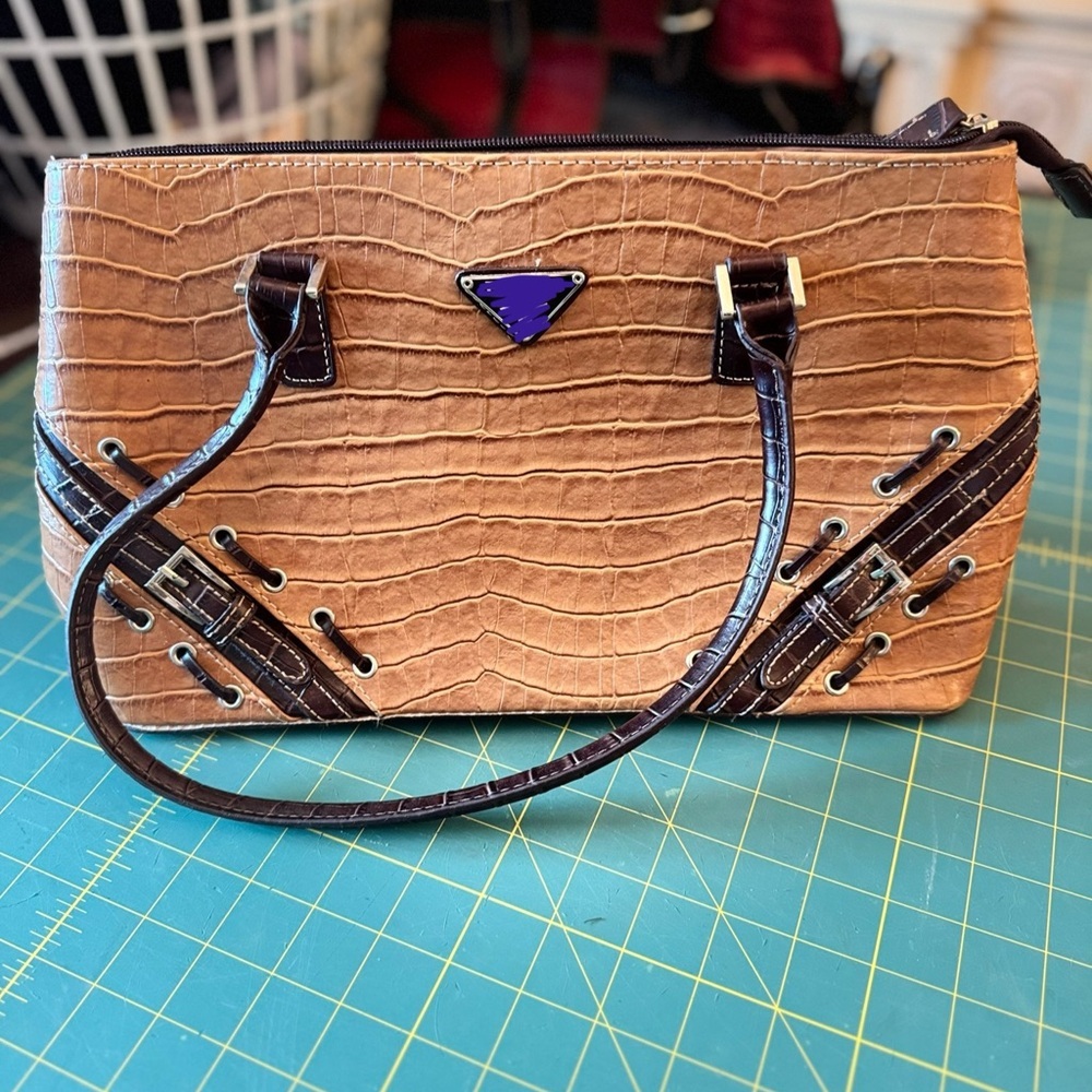 Brown Crocodile Pattern Handbag Brown Crocodile Pattern Handbag
